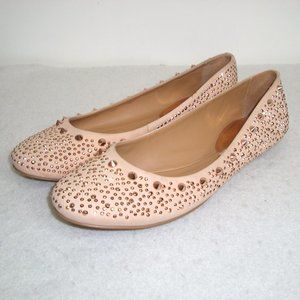 ARREZO Blush Rose Gold Studded Ballet Flats Size 9